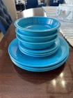 Fiesta Ware HLC 9pc Peacock Dinnerware – 3 Dinner Plates 3 B&B Plates 3 Coupe Bo