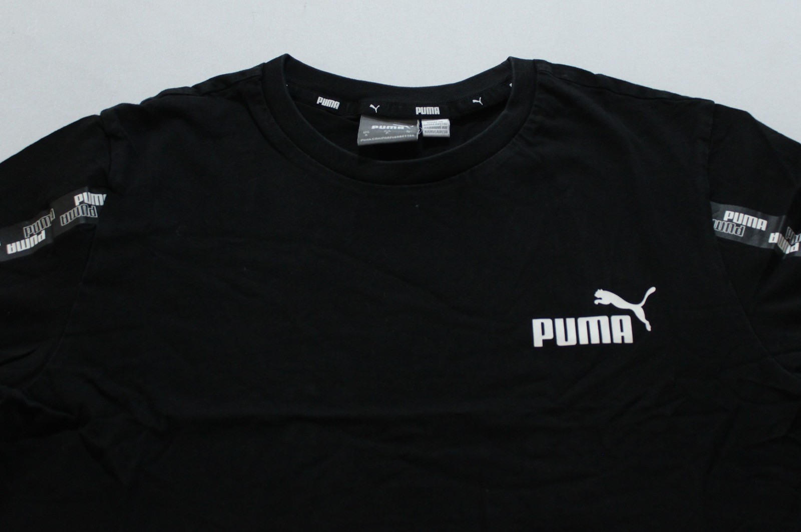 PUMA Men's Basic Solid Cotton Power Tape Crewneck… - image 2