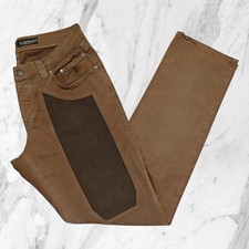 JECKERSON Jeans Uomo Toppe Alcantara Ottimo Stato Marroni Chiari Tg 36 / 50 ITA