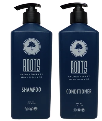 Roots Aromatherapy Brown Sugar & Fig Shampoo and Conditioner (12.8oz)