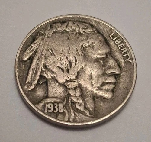 1938-D Buffalo Nickel- FULL HORN-Extra Fine Better Date BN820
