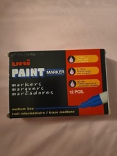 Uni-Paint Markers, Medium Point, Blue, Pack Of 11