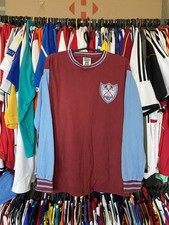 WEST HAM UNITED 1964 HOME SHIRT JERSEY LONG SLEEVE SCORE DRAW REPLICA sz M
