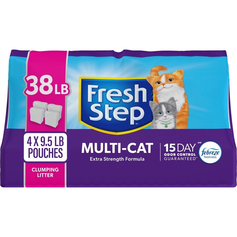 Multi-Cat Clumping Cat Litter Odor Control Febreze Technolog