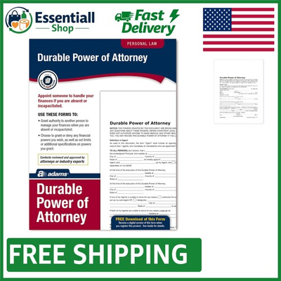 #ad #ad Easy Use Durable Power of Attorney Forms: Ensure Financial Management in Absence $18.99