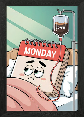 Monday Blues: Coffee IV Drip gerahmtes Wandbild Poster Leinwanddruck Bild