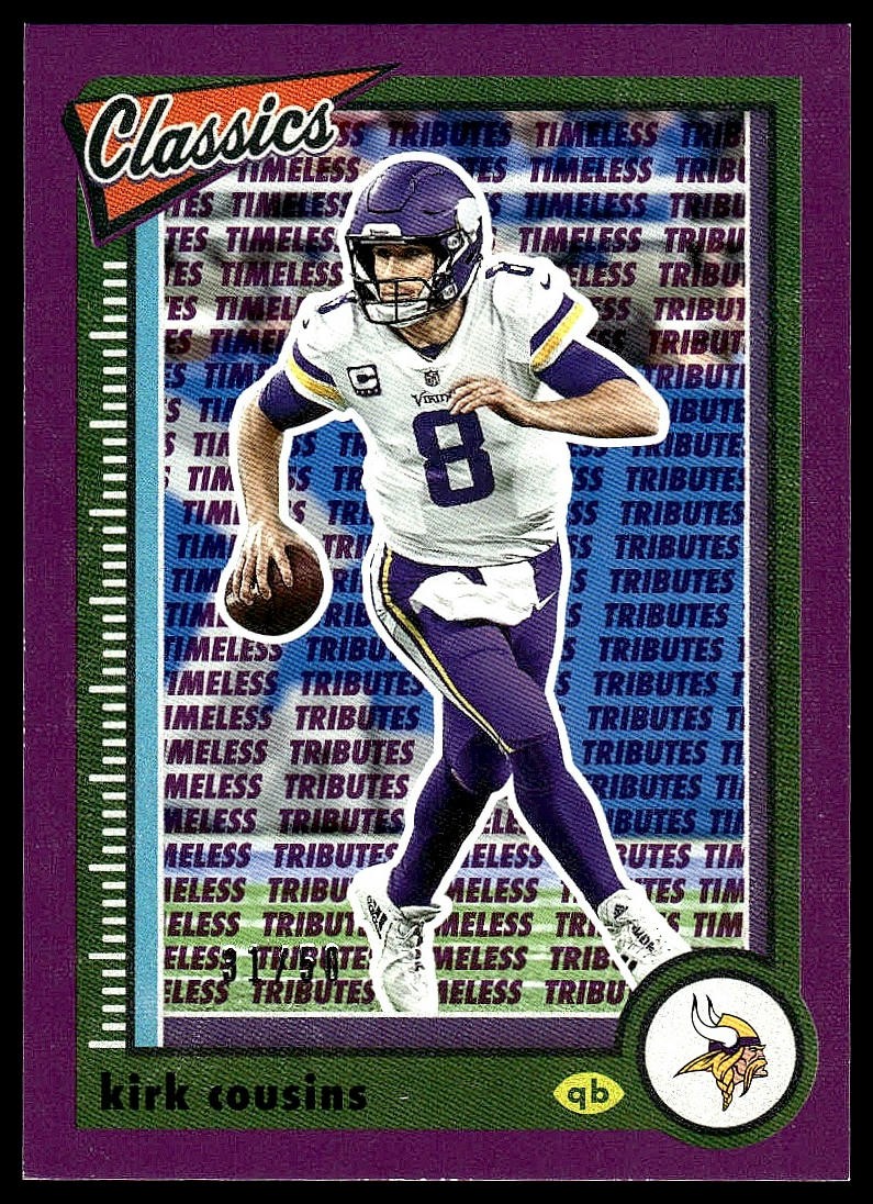2022 Panini Classics #64 Kirk Cousins Timeless Tributes Purple #/50