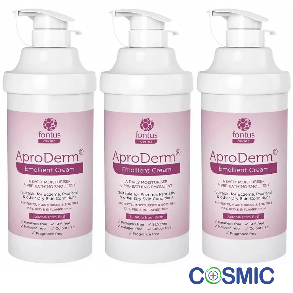AproDerm Emollient Cream 500g x3 Eczema Dry Skin Moisturiser Hydration - Image 6