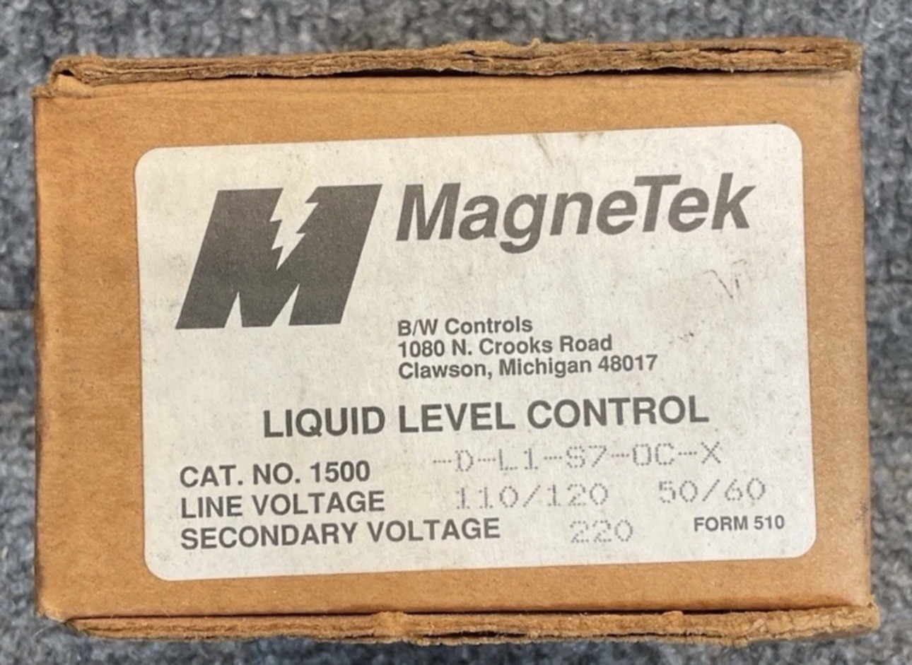MagneTek Liquid Level Control 1500-D-L1-S7-0C-X 1500-D-11-S7 120/220V