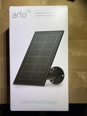 Arlo Add-On Solar Panel Charger for Ultra 2 Pro 3 4 5S XL Wireless Cameras Black