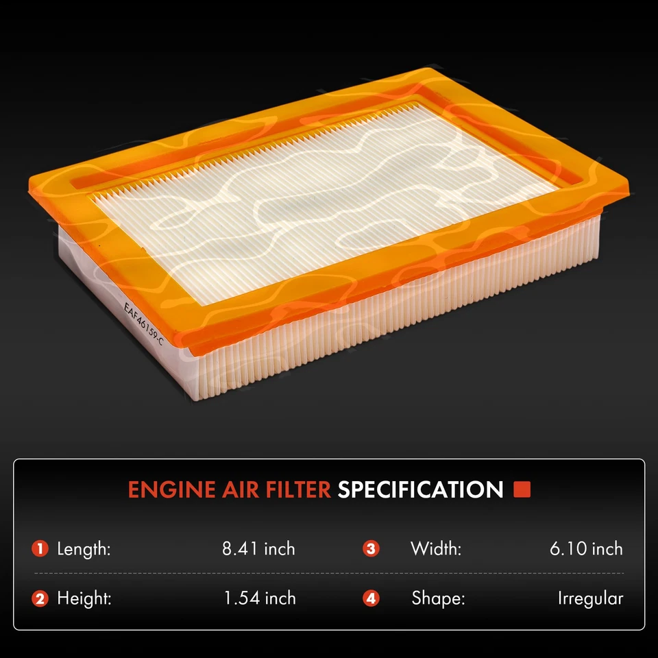 Воздушный фильтр двигателя для Chevrolet Beretta Corsica 1989-1993 Pontiac Tempest 2 шт. - Изображение 2 из 4
