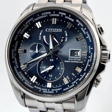Citizen Attesa H820 Timepiece Wristwatch Navy Dial Solar Radio