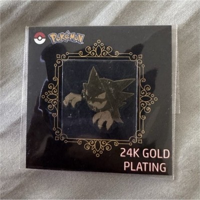 Pokémon Haunter 24K Gold Plating Pin, Black/Gold, Animation Theme