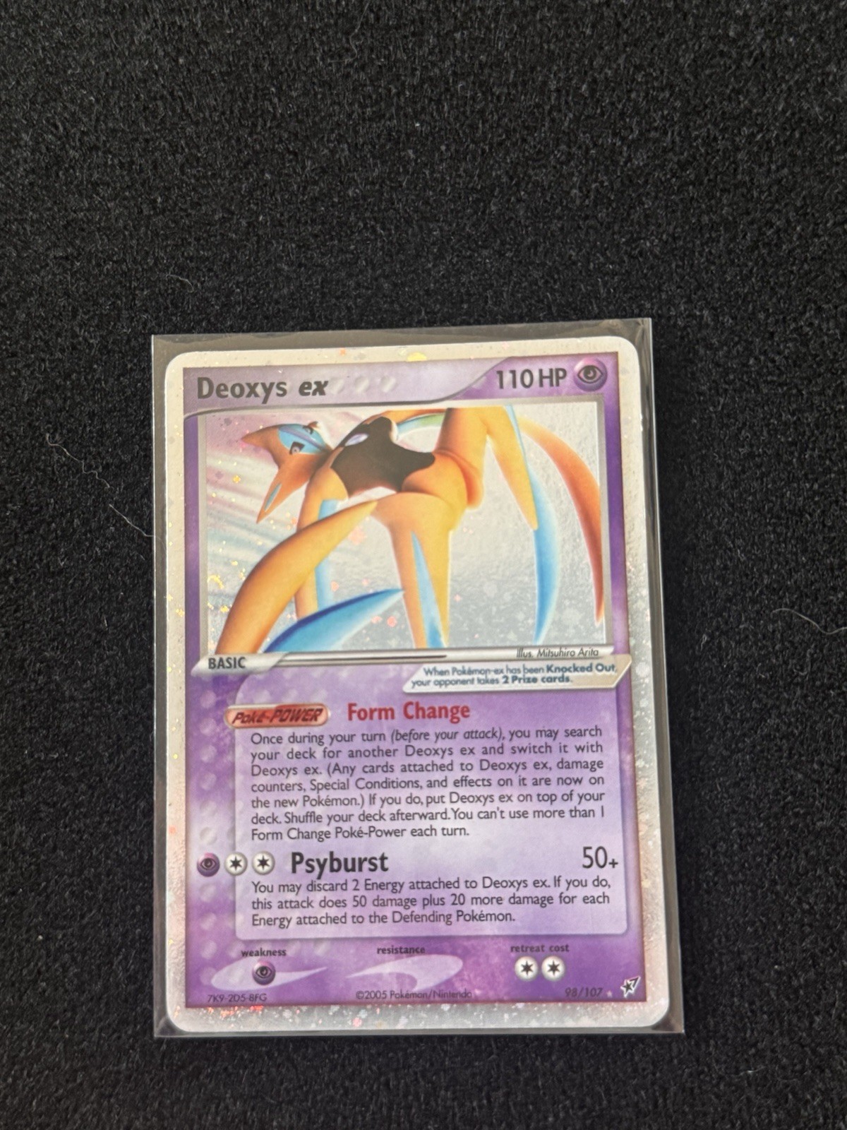 Deoxys Ex Pokemon Card 98/107 Holographic Game Attack Forme