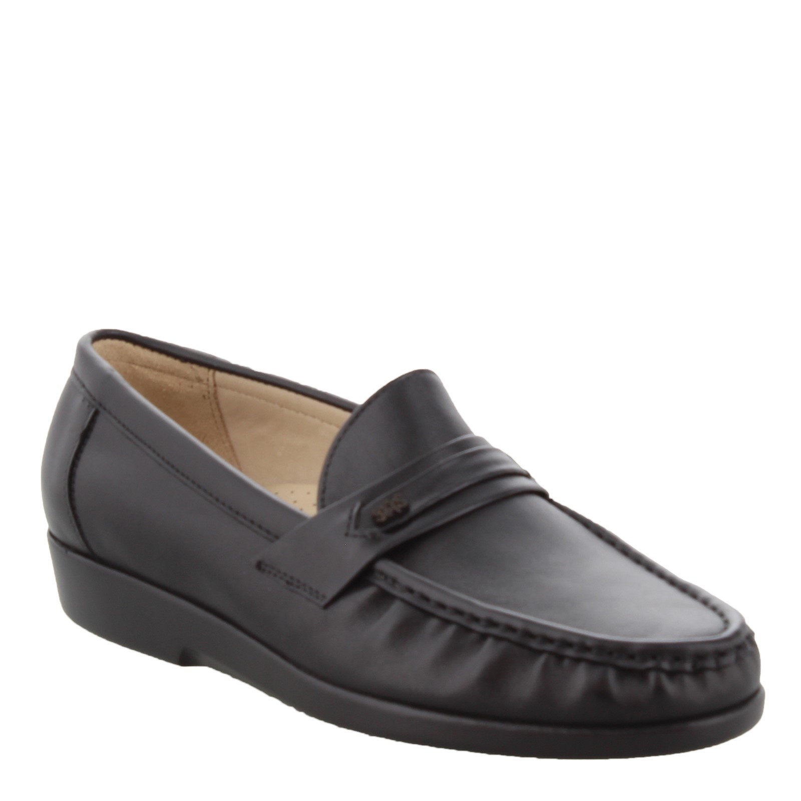 Мужские кроссовки SAS Ace Loafer ACE BLACK ИЗ черной КОЖИ 37690₽