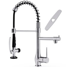 GIMILI Chrome Kitchen Faucet with Pull Down Sprayer, Single Handle High Press...
