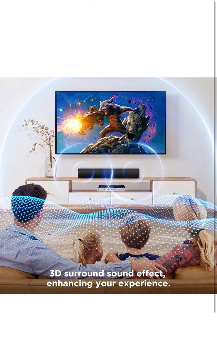 NEW 3D Bluetooth 5.0 soundbar for TV Deep Bass 50W Lifetime 