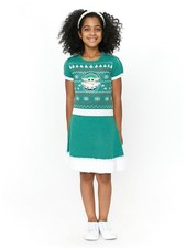 DISNEY Star Wars Grogu Sz 4-5 Baby Yoda Holiday Christmas Dress Soft Fuzzy Fall