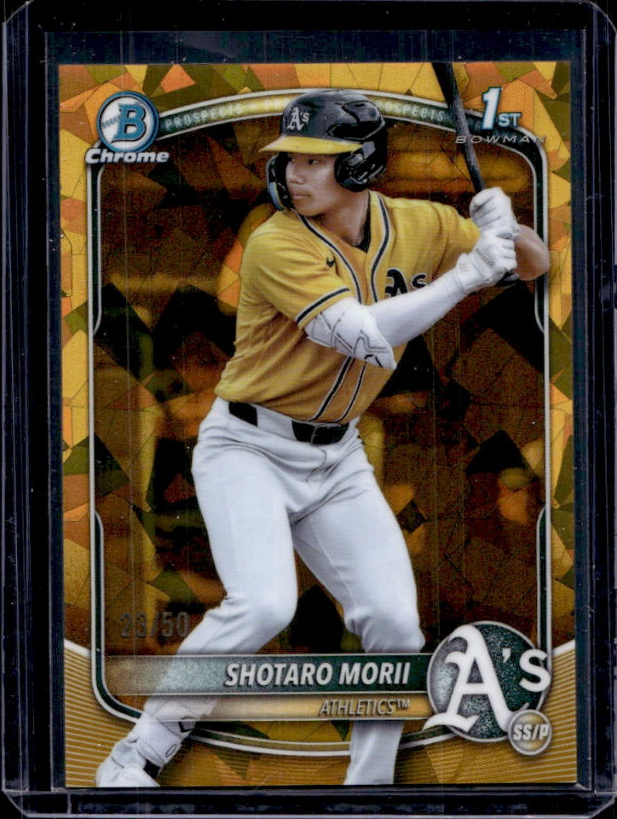 2025 Bowman Chrome Sapphire Shotaro Morii Gold Refractor 1st Prospect #/50