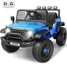 24V Ride on Car with Remote Control Music Player, Shock Absorption LED Lights