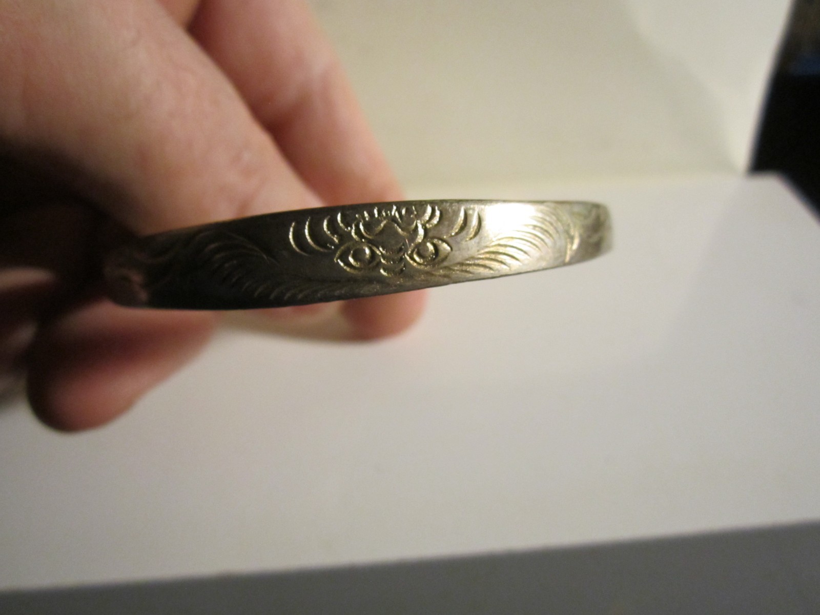 STERLING SILVER BANGLE BRACELET ADJUSTABLE 10 GRA… - image 6