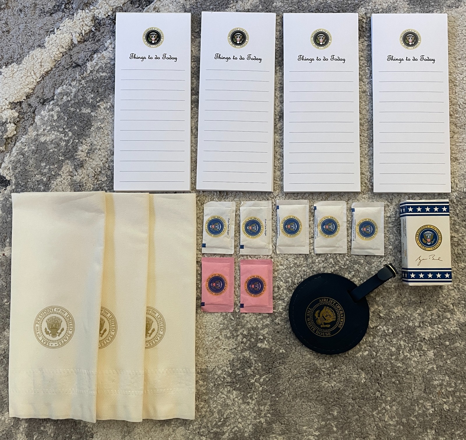 Air Force One Presidential Memorabilia Lot Biden M&Amp;Ms White House Luggage Tag
