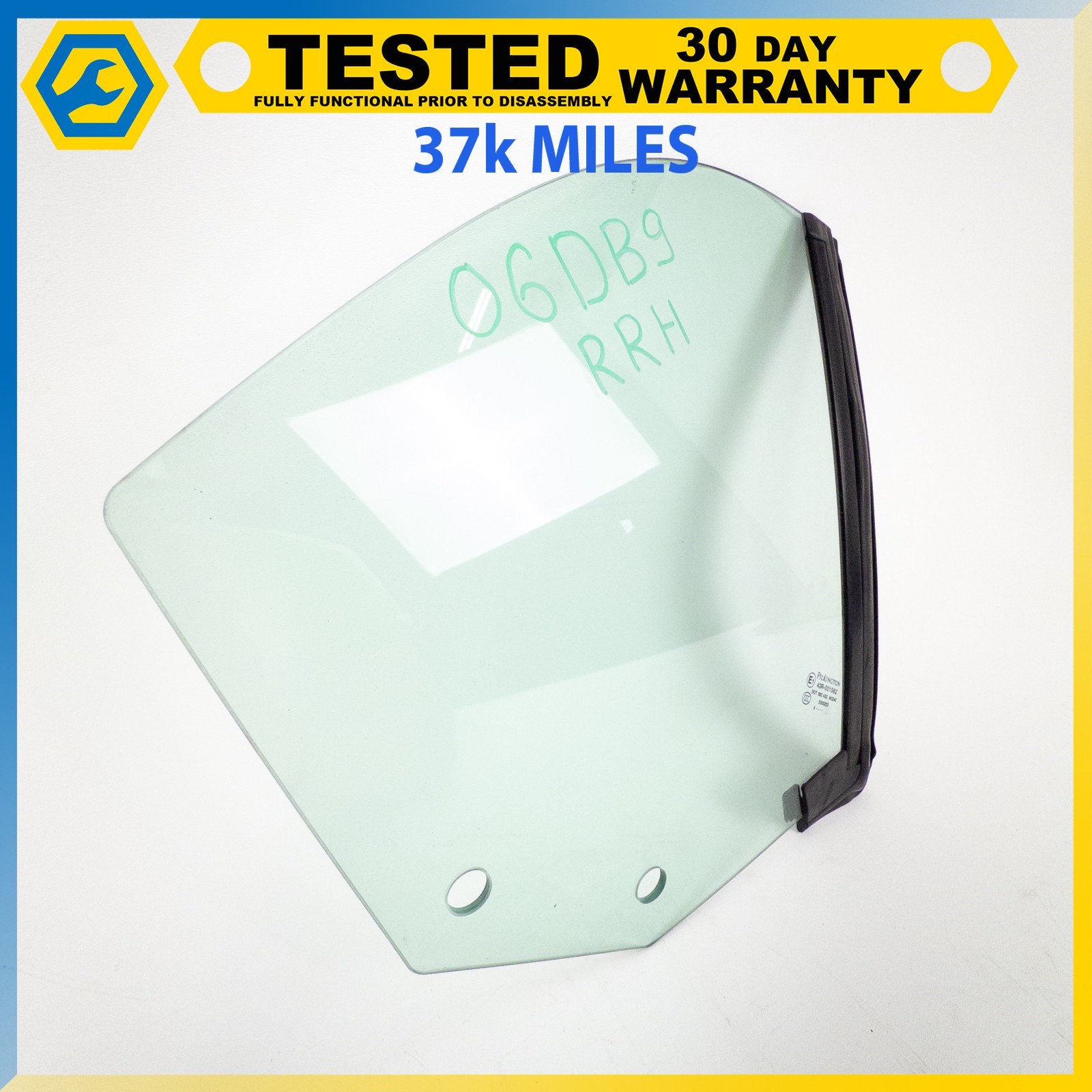 05-12 ASTON MARTIN DB9 VOLANTE REAR RIGHT SIDE QUARTER WINDOW GLASS OEM