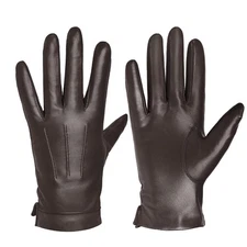 Mens Leather Gloves Genuine Sheepskin Cashmere Lined Warm Touchscreen Texting...