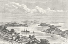 RUSSIA. Bay of Golden Horn c1885 antique vintage print picture