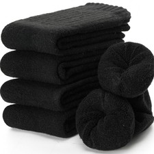 EBMORE Merino Wool Socks for Men One Size, Classic Black-super Thick 5 Pairs 