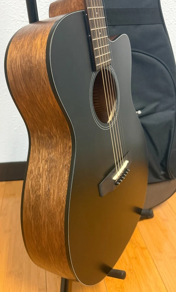 Акустическая/электрогитара Cort Core-OC — ель OPTB Open Pore Trans черная с чехлом - Изображение 4 из 4