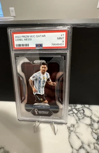 2022 Panini Prizm World Cup Qatar - Lionel Messi #7 PSA 9