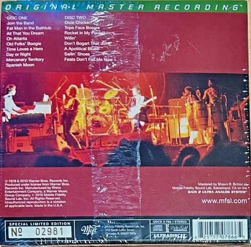 MFSL MOFI GOLD 2-CD UDCD-2-786: Little Feat – Waiting For Columbus- 2010 SEALED - Picture 2 of 2