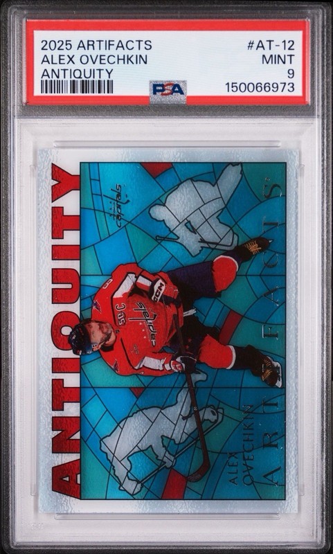 2025 UPPER DECK ARTIFACTS - ANTIQUITY ALEX OVECHKIN #AT-12 PSA 9 MINT CAPITALS