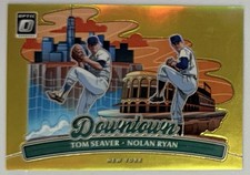 2026 Tom Seaver Nolan Ryan Panini Donruss Optic Dual Downtown Gold Prizm 3/10