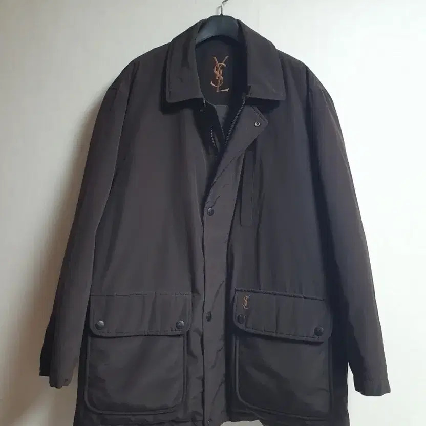 Yves Saint Laurent Padded Field Jacket - Dark Brown, Size 110 thumbnail 6