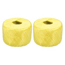 2Pcs 400m/1312Ft Polyester Nylon Plastic Rope Twine Household Bundle Rope Yellow