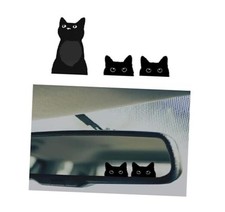 4 PCS Cute Kitty Cat Mirror Decals for Car, Rearview Mirror Peeking Vinyl CAT