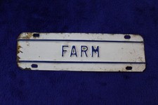 Vintage Farm License Plate Topper Attachment Accessory Ram Chevy Ford Dodge Gmc