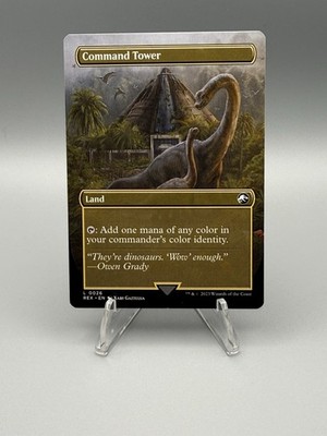 1x Command Tower BORDERLESS MTG REX 0026 NM Dinosaur Jurassic Park Commander