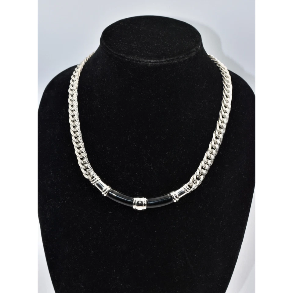 Collar Gargantilla Art Deco Esmalte Vintage MONET Collar Distintivo Foto 4 de 4