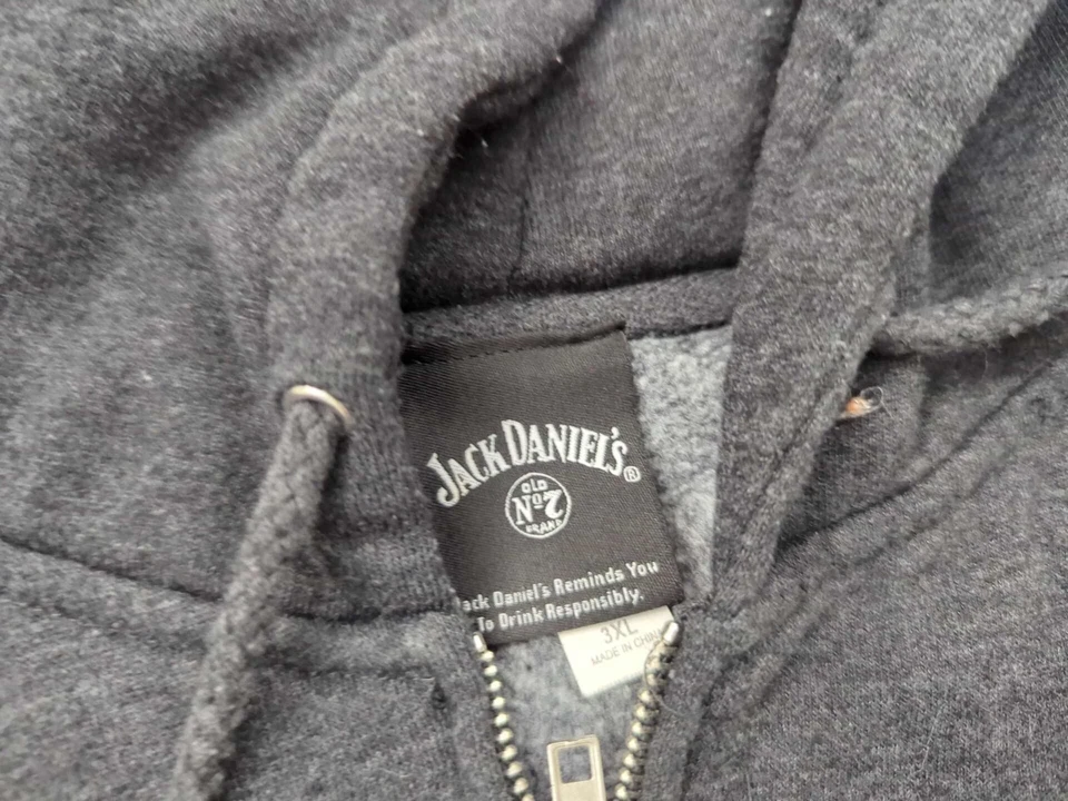 Jack Daniels Sudadera con Capucha Para Hombres 3XL Cremallera Completa Sudadera Tennessee Whisky 1866 Foto 3 de 4