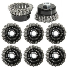 8 Pack 3 Inch Stainless Steel Wire Wheel Cup Brush For Angle Grinder Twist K...