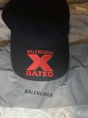 Balenciaga X Rated Hat Black Large Adjustable 