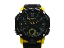 Casio G SHOCK GA 2000 1A9JF Black Yellow Carbon Resin Wristwatch Timepiece