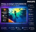 PHILIPS 55PUS8000 05 55 Inch 4K UHD Smart LED TV Ambilight HDR Dolby Atmos