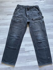 Vintage Carhartt B136 BLK Double Knee Carpenter Pants - 34x31 Distressed & Faded