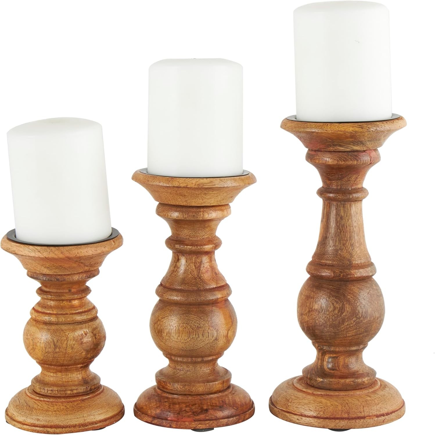 Turned Style Pillar Candle Stand, Se