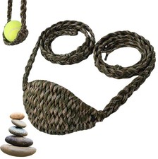 Paracord Balearic Shepherd Sling, 63 Inch Handcrafted Braided Slingshot, Roman G