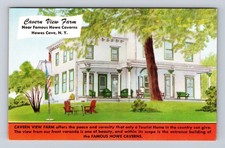 Howe Cave NY-New York, Cavern View Farm, Advertising, Antique Vintage Postcard